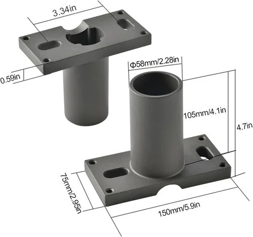 Miniatura 2 de Tenon - Adaptador deslizante para luz LED de estacionamiento, soporte deslizante de 90 grados de 2-3/8 pulgadas, soporte de montaje de poste