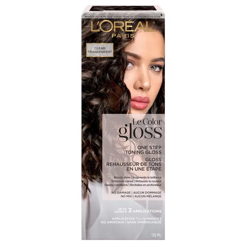 Miniatura 19 de L'Oreal Paris Le Color One Step Toning Hair Gloss, Castaño Frío, 4 onzas Fresco Morena