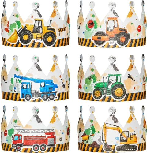 Miniatura 8 de WERNNSAI Coronas de fiesta de sirena, 12 piezas de decoración de fiesta de cumpleaños de sirena, coronas de princesa de papel con purpurina