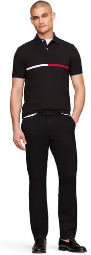 Miniatura 3 de Tommy Hilfiger Polo de manga corta para hombre con estampado de bandera de piqué de algodón en ajuste personalizado