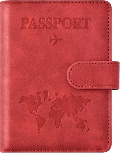 Miniatura 13 de Combo de tarjetero para pasaporte y vacuna, soporte para pasaporte con ranura para tarjeta de vacuna, cartera para pasaporte, funda para pasaporte