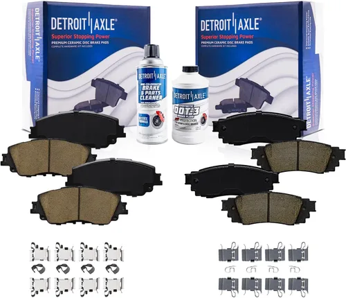 Miniatura 17 de Detroit Axle - Kit de freno delantero para Nissan Altima Sentra 07-10, repuesto de pastillas de freno de cerámica de freno de disco 2007 2008 2009