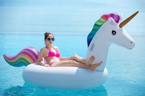 Miniatura 2 de Jasonwell - Flotador inflable para piscina, válvulas rápidas, grande, retráctil, multiuso, para niños y adultos, XXXL