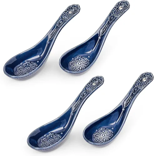 Miniatura 11 de Sungmor Vajilla fina de cerámica en relieve, porcelana de estilo barroco antiguo de 6 pulgadas, platos cuadrados para aperitivos, juego de 4, 4