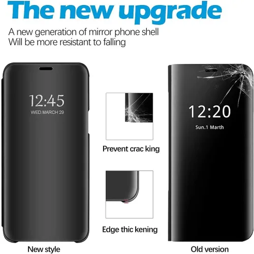Miniatura 5 de S22 Ultra - Funda de piel compatible con Samsung Galaxy S22 Ultra 5G, funda transparente para espejo de maquillaje, funda para S22 Ultra con función