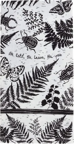 Miniatura 20 de Karma Gifts - Toalla de té bohemia en blanco y negro, algodón, elefante, 18 x 22 pulgadas