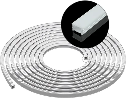 Miniatura 9 de JARBIH 16.4Ft/5M Silicone Led Channel System, Flexible Tube for DIY Neon Light, U Shape Tube for 5mm Strip Lights Installation, Suitable for