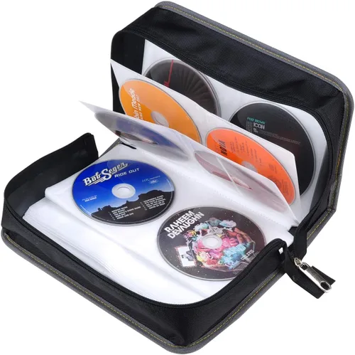 Miniatura 4 de Funda para CD y DVD, capacidad de 128 unidades, almacenamiento de DVD, soporte para discos de CD, estuche de CD, carteras VCD, estuche multimedia