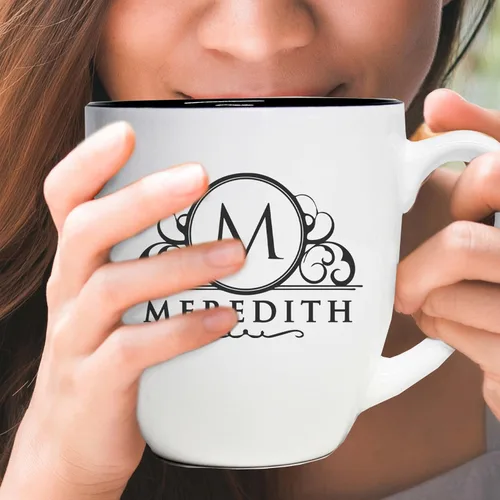 Miniatura 2 de The Wedding Party Store Taza personalizada grabada para café y té - Taza de café y té personalizada (blanca)