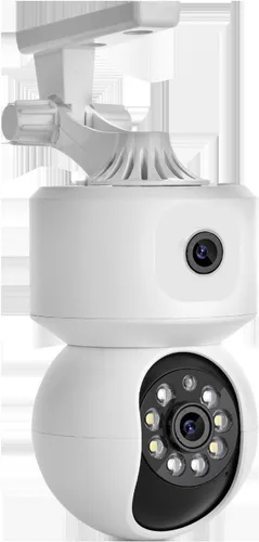Cámara de doble lente, cámara panorámica inteligente inalámbrica WiFi, vigilancia remota de 360 grados, seguimiento automático de vigilancia remota