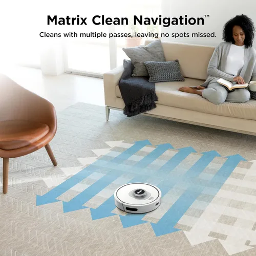 Miniatura 7 de Shark Matrix Clean Robot aspirador con potente succión para pelo de mascotas, alfombras y suelos duros, base autovaciante, capacidad de 60 días
