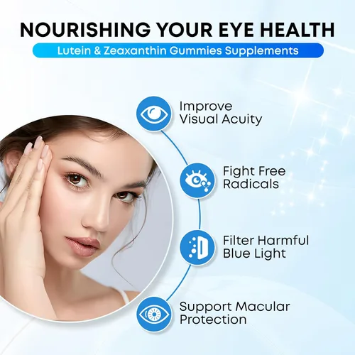 Miniatura 2 de Gomitas de luteína, suplementos de luteína y zeaxantina 12 en 1, vitaminas oculares para adultos, suplemento de salud ocular con múltiples vitaminas