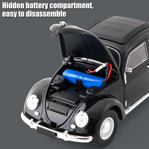 Miniatura 6 de Auto a control remoto, escala 1:16, modelo de escarabajo clásico, auto de juguetes para adultos, 2.4 GHz 4 canales RC con tracción trasera con luces
