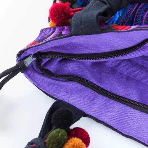 Miniatura 3 de changnoi Bolsa de mano con cordón hecho a mano bolsa de compras bordada Hmong Tribes