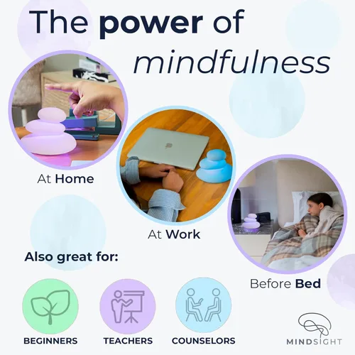 Miniatura 5 de Mindsight - Herramienta de meditación, visual guiada “Peaceful Pebble” para atención plena, ralentiza tu respiración, calma tu mente, alivia