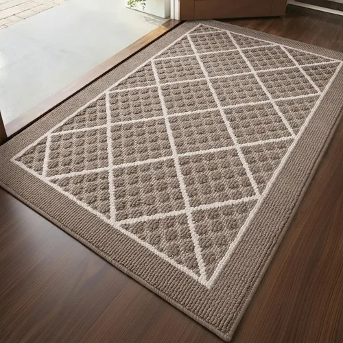 Miniatura 12 de DEXI Felpudo para puerta frontal del pasillo, alfombra de bienvenida interior, delgada de bajo perfil, antideslizante y lavable, para atrapar
