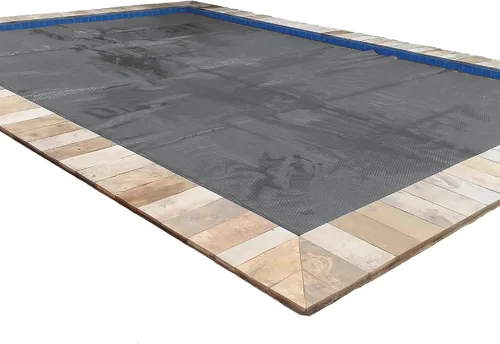 In The Swim Cubierta solar rectangular ultra plateada de 18' x 36' para piscina solar de 16 mil para calefacción solar sobre el suelo piscinas y