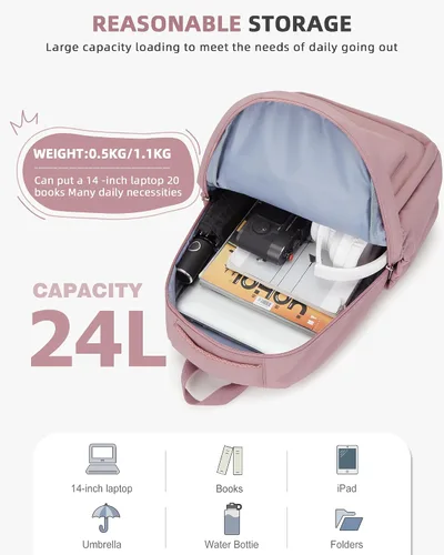 Miniatura 4 de Mochila ligera - 3, B1-rosa, Grande