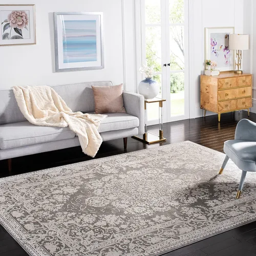 Miniatura 6 de SAFAVIEH Alfombra de área de 9x12 pies - Colección Reflection - Grande - Beige y crema, no desprende pelusa y es fácil de limpiar, ideal para sala