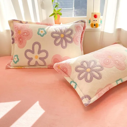 MorroMorn Fundas de Almohadas Decorativas Florales, 2 Paquetes Fundas de Almohadas de Felpa Tamaño Estándar, Fundas de Almohadas Suaves y Peludas