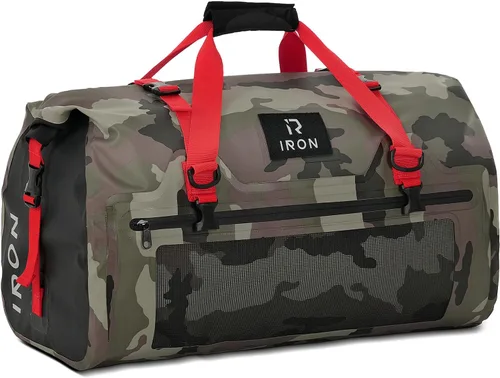Miniatura 13 de BORLENI Bolsa de lona impermeable para motocicleta, bolsa trasera de equipaje con gran espacio de almacenamiento, cierre superior enrollable