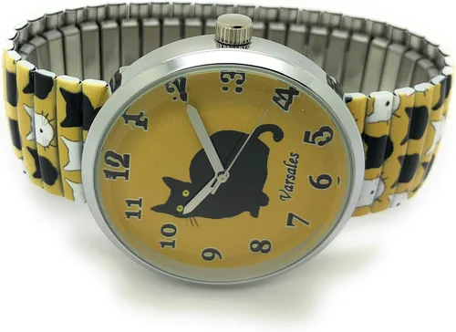Miniatura 2 de Varsales Reloj de moda analógico de cuarzo para mujer, diseño de gatito y gato