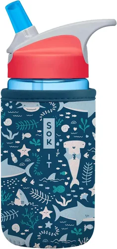 Miniatura 191 de Sok It BotlSok Funda para botella de agua con cubierta de neopreno aislante (Floral abstracto, se ajusta a CamelBak o Nalgene de 12 onzas)