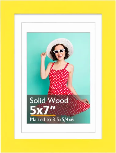 Miniatura 34 de KINLINK 3.5x5 Picture Frame, Ash Black Solid Wood Frame with Plexiglass for Table Top and Wall Mounting, Photo Frame for Horizontal or Vertical