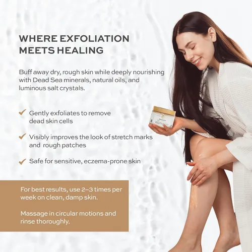 Miniatura 7 de Arianna - Exfoliante corporal ultra exfoliante con minerales del mar muerto, exfolia suavemente y naturalmente hidratante del Mar Muerto