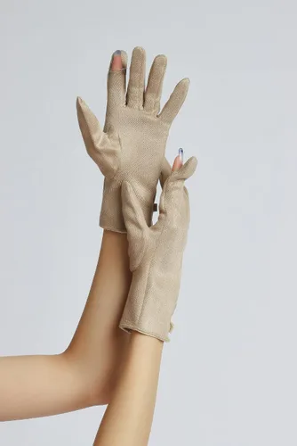 Miniatura 20 de Sahabowi Guantes de cuero para clima frío Manopla de lana cálida de invierno para mujeres