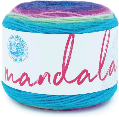 Miniatura 40 de Lion Brand Yarn Mandala - Hilo multicolor para ganchillo,tejido y manualidades, color Liger, 1770 pies, paquete de 1 unidad