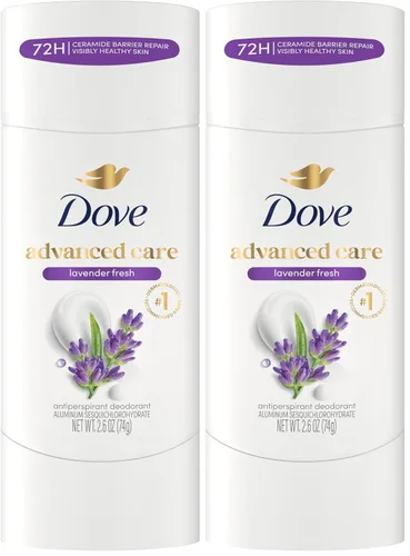 Miniatura 22 de Dove Advanced Care - Barra desodorante antitranspirante para mujer, Sheer Fresh, 4 unidades, desodorante antimanchas para axilas suaves, 72 horas