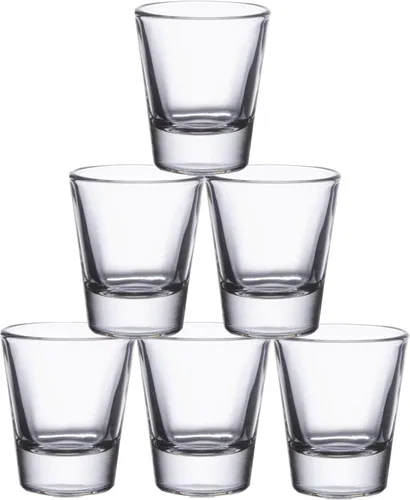 Miniatura 5 de Gmark Juego de vasos de chupito de base pesada de 1.5 onzas, vaso de chupito de whisky, paquete de 4 unidades GM2011A