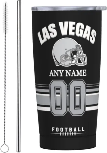 Miniatura 32 de Vaso Arizona personalizado, vaso con nombre y número personalizados, taza de café de viaje de acero inoxidable que mantiene las bebidas frías