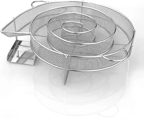 Miniatura 3 de Naysku Generador de humo frío, bandeja para ahumar pellets, ahumador de laberinto para frío, herramientas de cocina de parrilla de acero inoxidable