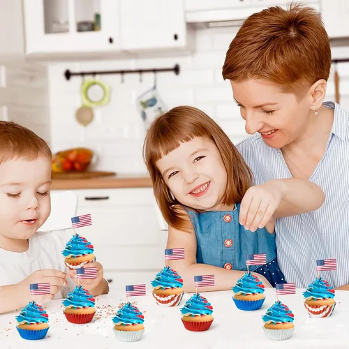 Miniatura 5 de COcnny America - Bolsas de papel de aluminio para cupcakes, 600 unidades de papel de aluminio para el 4 de julio, envoltorios de papel