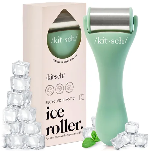 Miniatura 9 de Kitsch Mini rodillo facial y rodillo facial de hielo para el cuidado de la piel, rodillos faciales de acero inoxidable para reducir la hinchazón