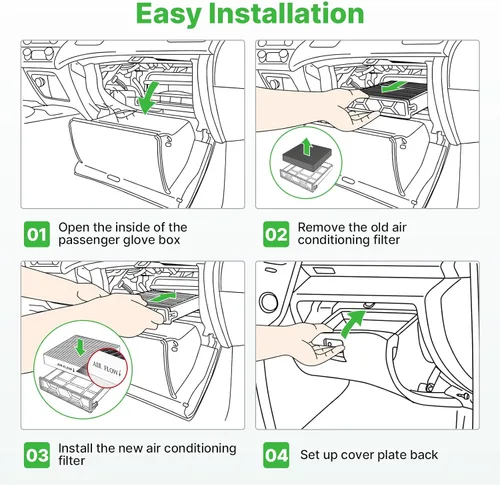 Miniatura 7 de Kit de filtros de aire de motor+cabina solo compatible con la versión de gas para Toyota 4RUNNER 4RUNNER 4.0L V6 Gas 2003-2009 (no para 4.7 L)