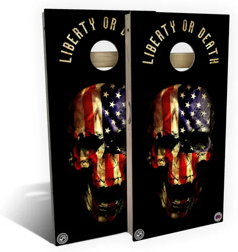 Miniatura 6 de Slick Woody's Tablas de Cornhole de grado profesional – Juego patriótico de lanzamiento de madera maciza de grano de madera maciza de 4 x 2 pies