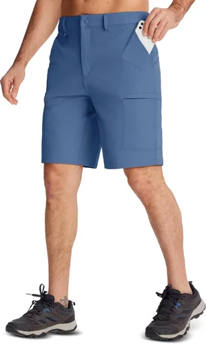 Miniatura 2 de MAGCOMSEN Men's Hiking Cargo Shorts Quick Dry Lightweight 9" Golf Shorts Summer Casual Work Outdoor with 5 Zipper Pockets