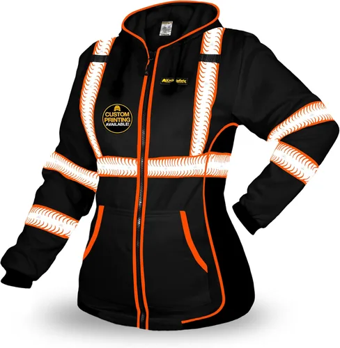 Miniatura 9 de KwikSafety - Charlotte, NC - Sudadera con capucha de seguridad de forro polar para mujer Chaqueta de seguridad Hi Vis para mujer Chaqueta ligera
