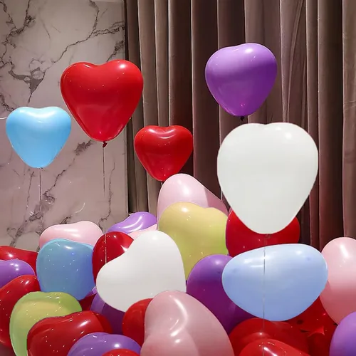 Globos en forma de corazón de 10 pulgadas, 10 tipos de globos de látex de colores mixtos para el día de San Valentín, proponer matrimonio, fiesta de