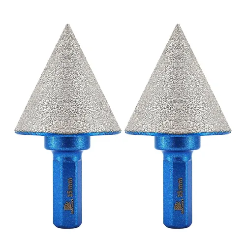 Miniatura 23 de Brocas biseladoras de diamantes, brocas avellanadas de diamante, 4/5 pulgadas (0.787 in), ampliación, pulido, agujeros exsit para azulejos