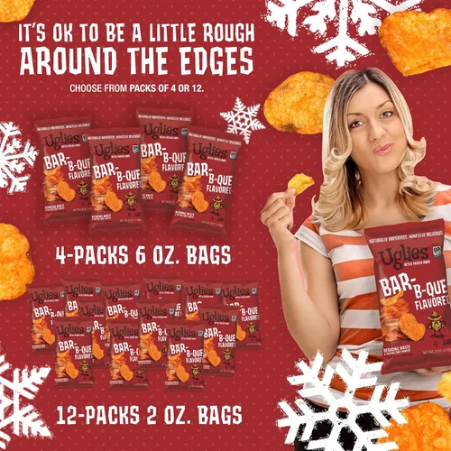 Miniatura 4 de UGLIES Patatas fritas cocidas en hervidor de agua, aperitivos sin gluten, patatas fritas Kosher, aperitivos sin OMG para niños u oficina, aperitivos