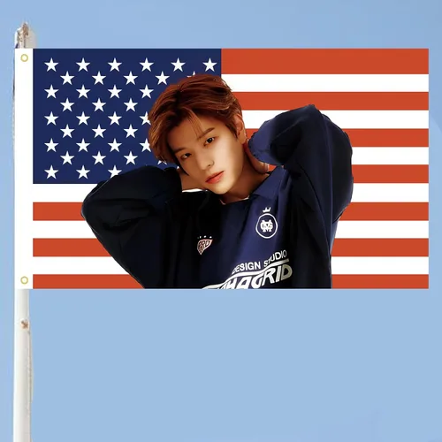 Miniatura 4 de Sungmin - Tapiz de bandera estadounidense de 3 x 5 pies para interiores y exteriores, para dormitorio, sala de estar, dormitorio, pared con ojales