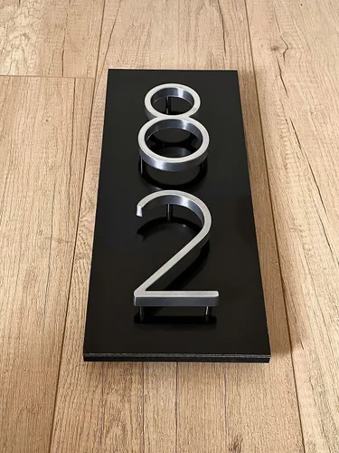Miniatura 4 de Números de casa Número de dirección disponible en modo vertical y horizontal Número de dirección Placa de dirección de la casa Regalo