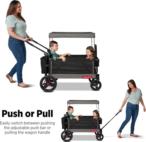 Miniatura 5 de Radio Flyer - Vagón para niños, cochecito de bebé, juguetes para exteriores para niños de 1 a 3 años, carrito rodante, carrito de playa con ruedas