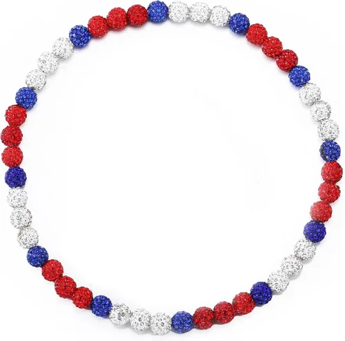 Miniatura 31 de Collar de Cadena de Béisbol con Perlas para Hombres, Regalos de Collar de Béisbol de la Colección Bling Ice para Niños, Collar de Accesorios