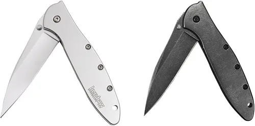 Kershaw - Cuchillo de bolsillo para puerros, hoja de acero inoxidable 14C28N de 3 pulgadas, cuchillo asistido por resorte, EDC plegable