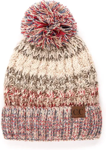 Miniatura 2 de C.C Exclusives - Gorro con pompón para mujer, diseño de semilla de invierno.